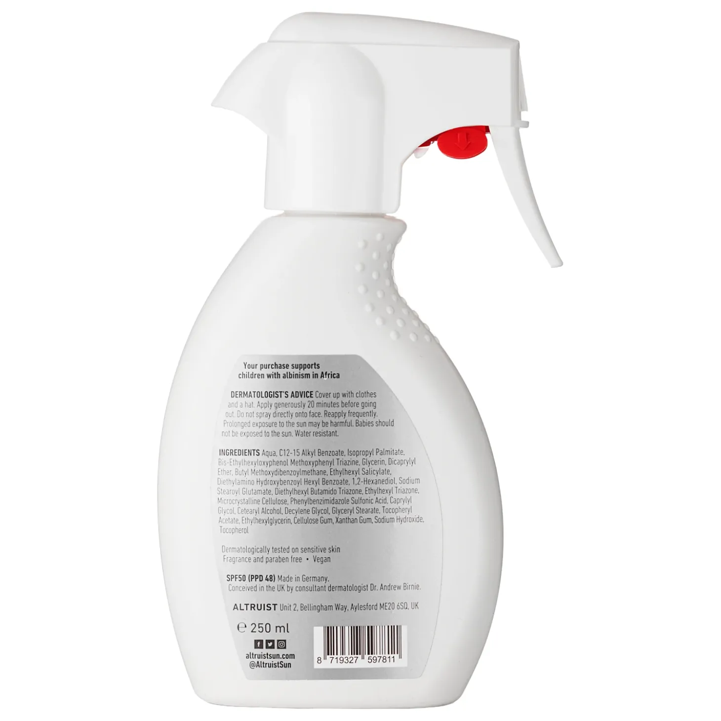 Altruist - Family Spray SPF50 - Filtr Przeciwsłoneczny - 250ml
