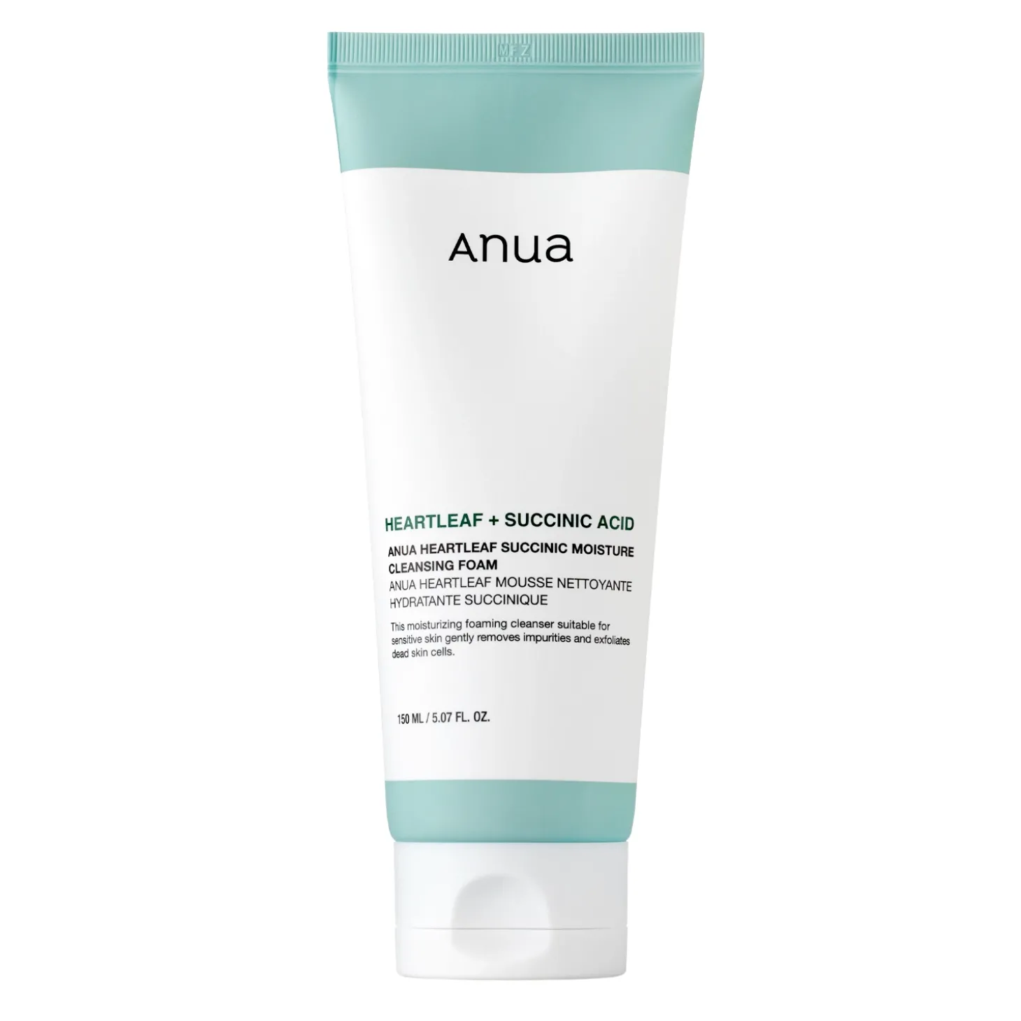 Anua - Heartleaf Succinic Moisture Cleansing Foam - Kojąca Pianka do Oczyszczania Twarzy - 150ml