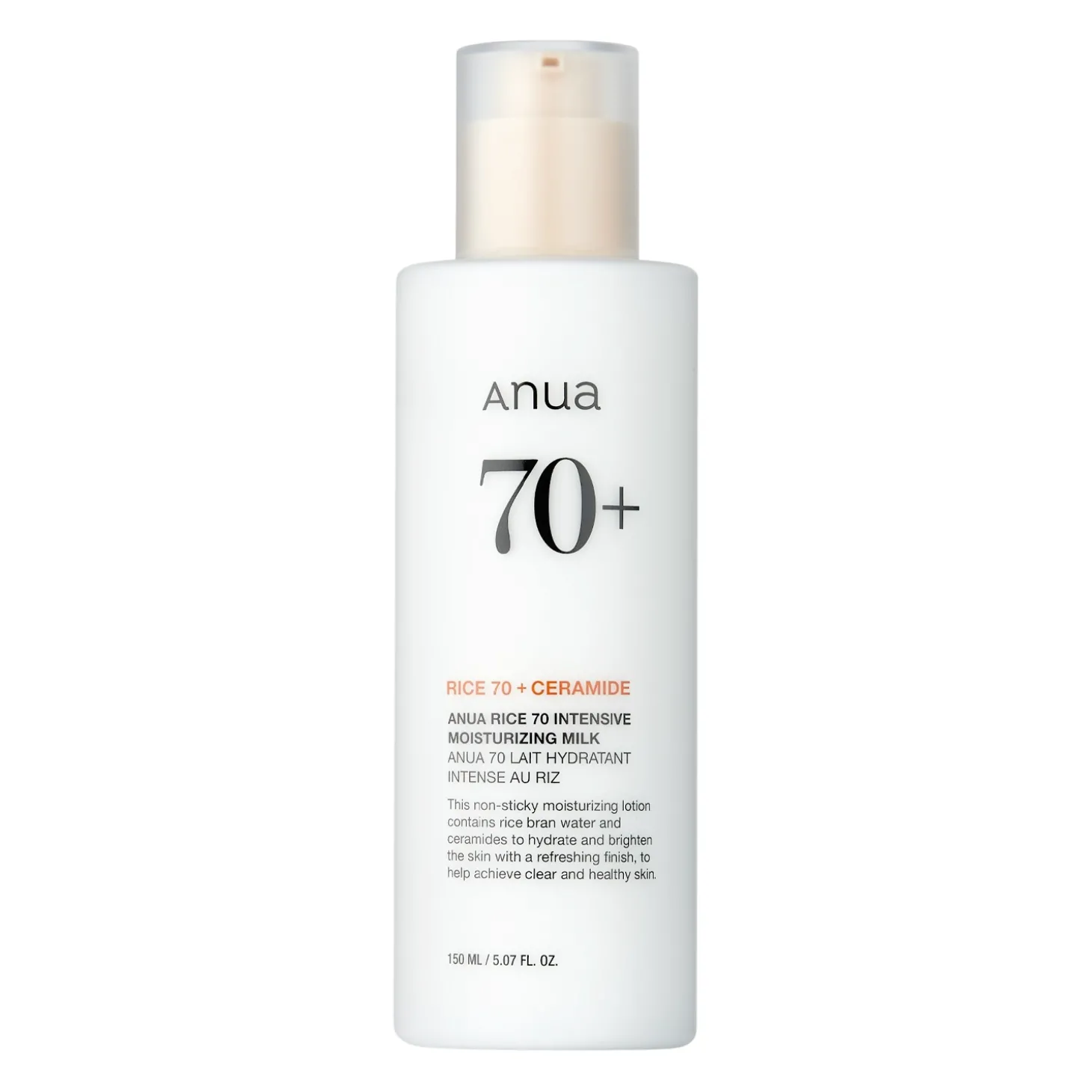 Anua - Rice 70 Intensive Moisturizing Milk - Intensywnie Nawilżający Lotion do Twarzy - 150ml