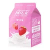A'pieu - Milk One Pack Mask - Strawberry - Rozjaśniająca Maska w Płacie - 21g