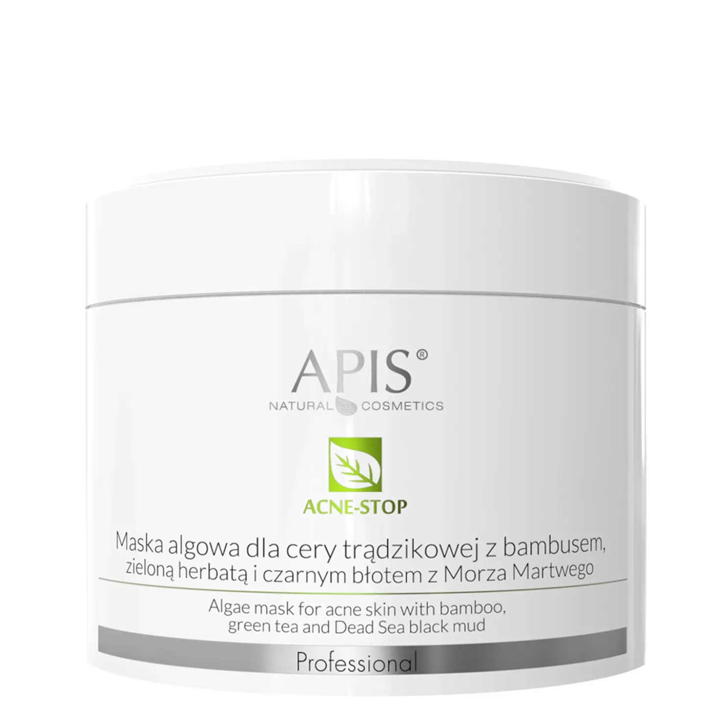 Apis - Acne-Stop - Maska Algowa dla Cery Trądzikowej z Bambusem, Zieloną Herbatą i Czarnym Błotem z Morza Martwego - 100g