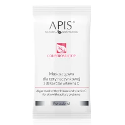 Apis - Couperose-Stop - Maska Algowa dla Cery Naczynkowej z Dziką Różą i Witaminą C - 20g