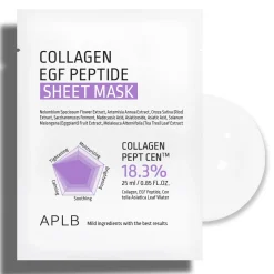 APLB - Collagen EGF Peptide Sheet Mask - Nawilżajaco-Ujędrniająca Maska w Płachcie do Twarzy - 1szt/25ml