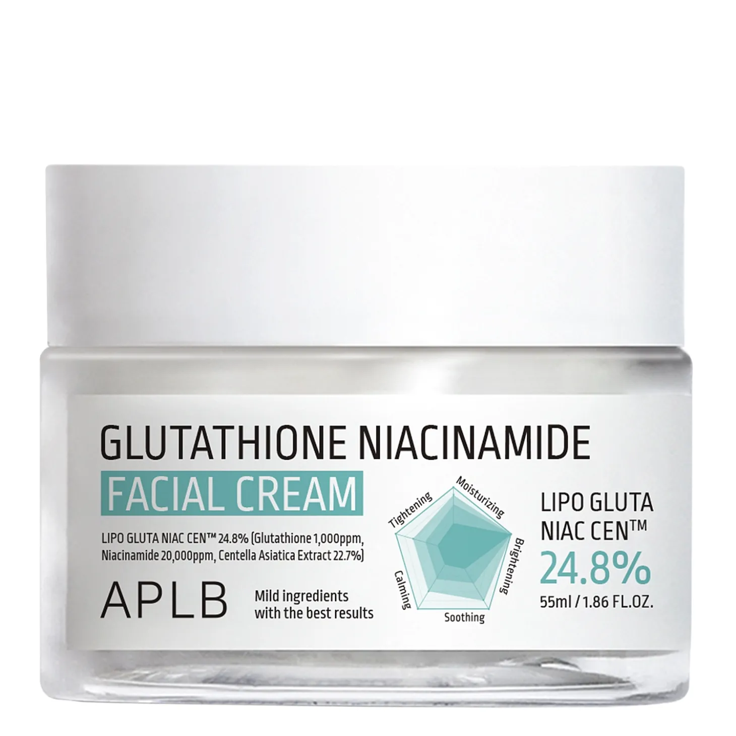 APLB - Glutathione Niacinamide Facial Cream - Rozjaśniający Krem do Twarzy - 55ml