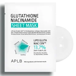 APLB - Glutathione Niacinamide Sheet Mask Set - Zestaw Rozjaśniających Masek w Płachcie do Twarzy - 10x25ml