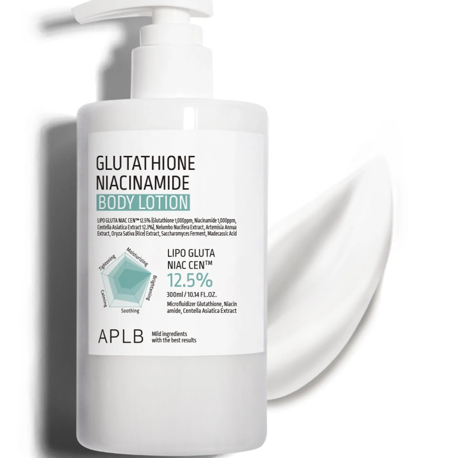 APLB - Glutathione Niacinamide Body Lotion - Rozjaśniająco-Nawilżający Balsam do Ciała - 300ml