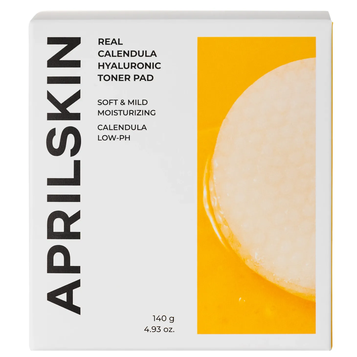 Aprilskin - Real Calendula Hyaluronic Toner Pad - Tonizujące Płatki Nagietkowe - 140g