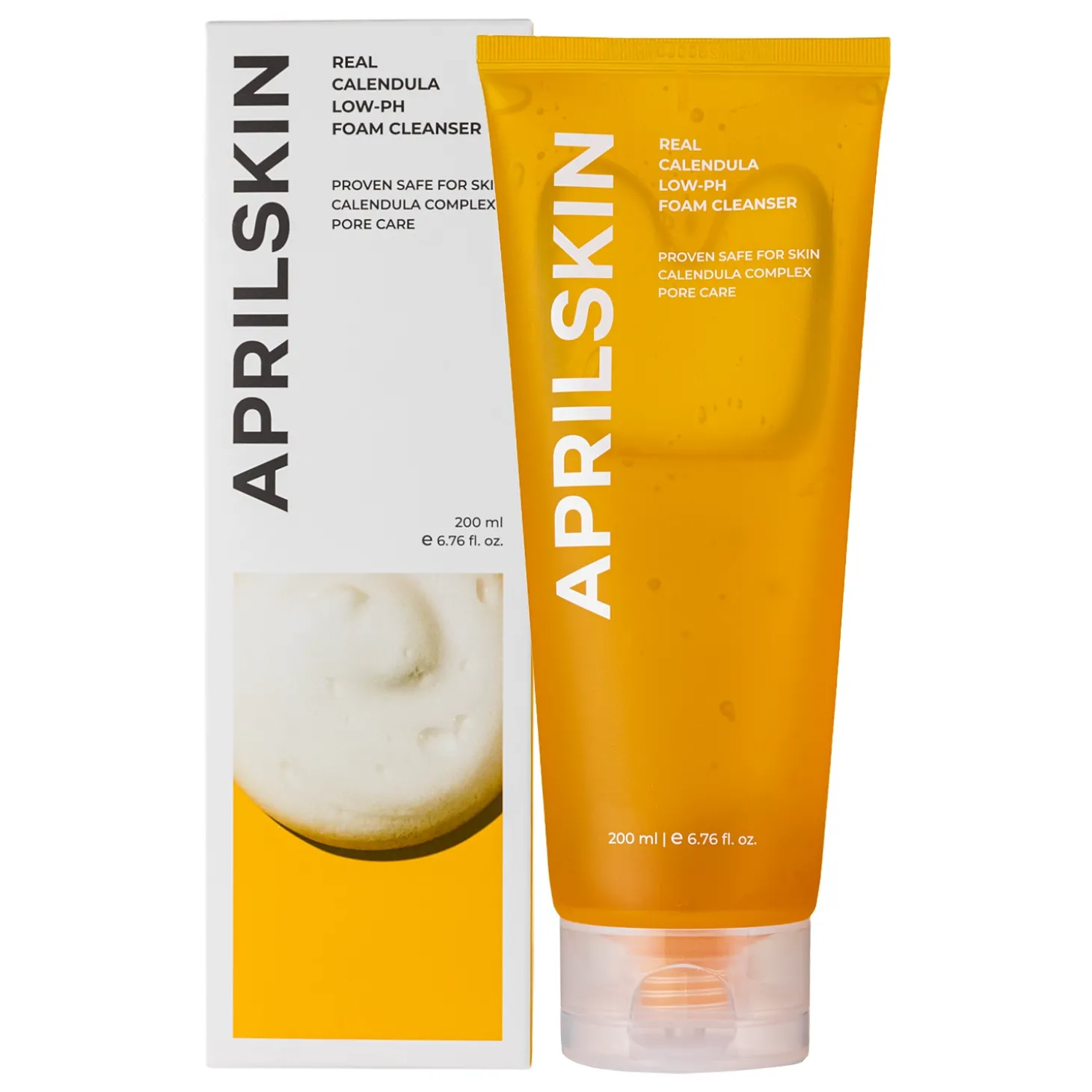 Aprilskin - Real Calendula Low pH Foam Cleanser - Żel do Mycia Twarzy z Nagietkiem - 200ml
