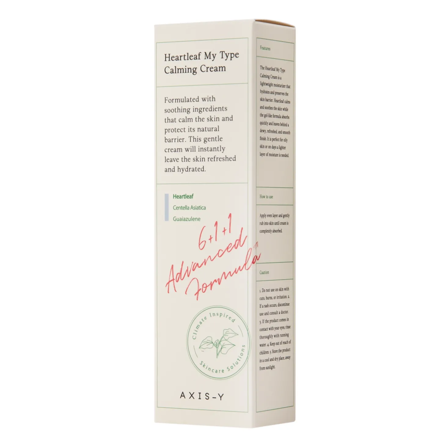 Axis-y - Heartleaf My-Type Calming Cream - Lekki Żelowy Krem do Twarzy - 60ml