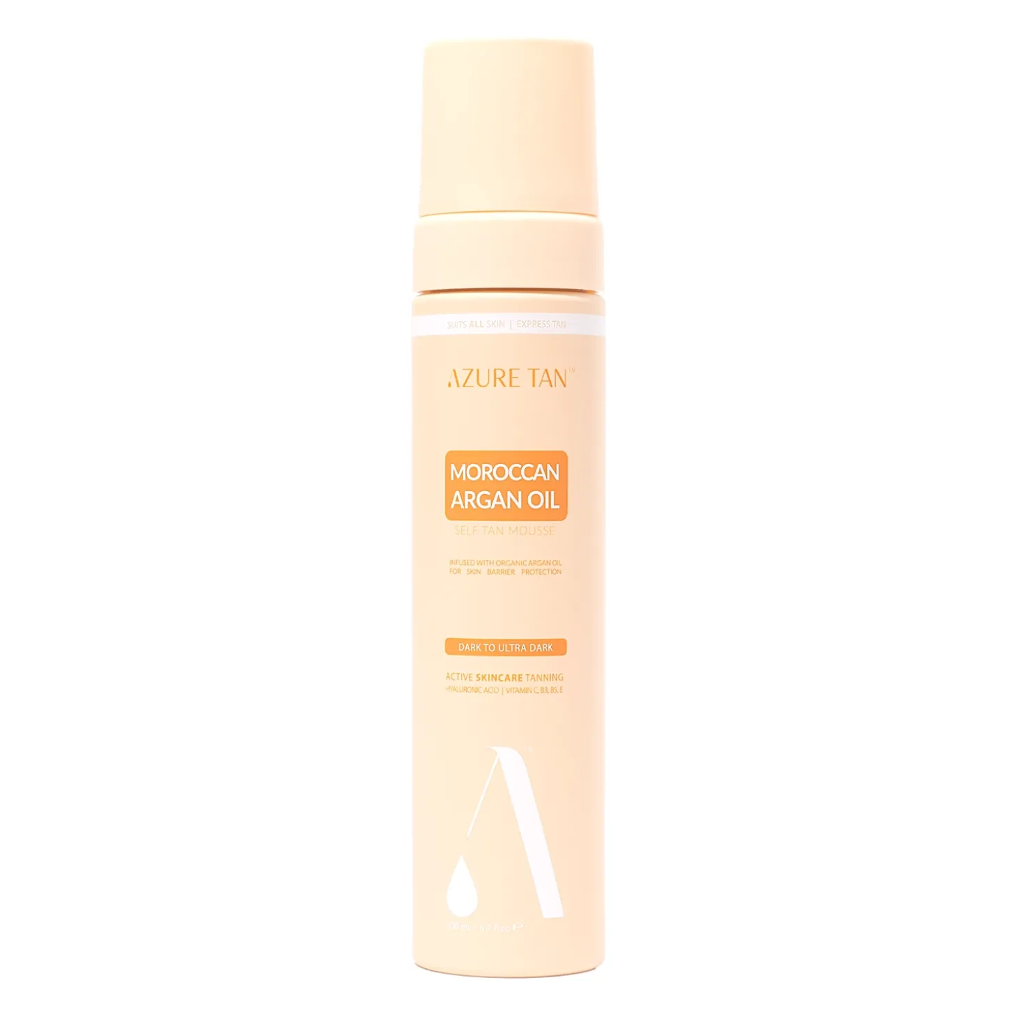 Azure Tan - Moroccan Argan Oil Self Tan Mousse - Samoopalająca Pianka do Ciała - Dark to Ultra Dark - 200ml
