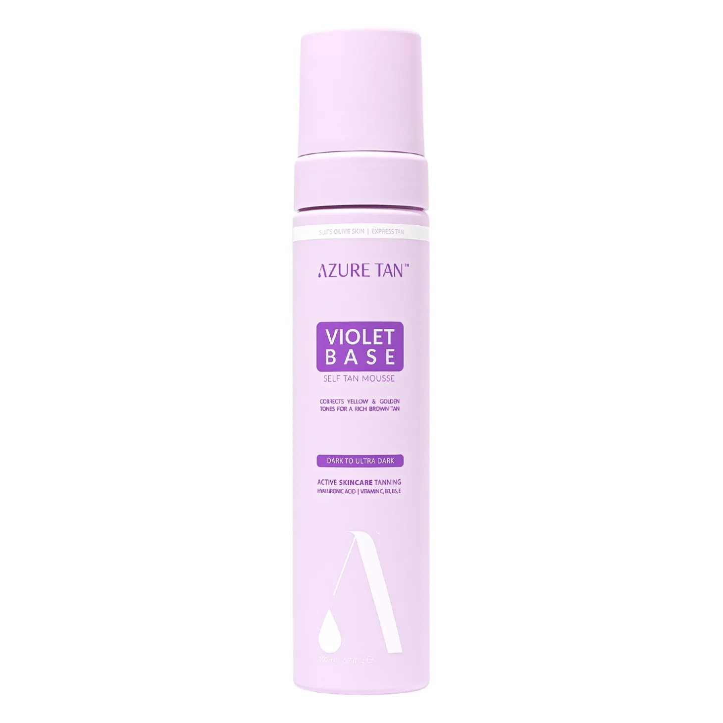 Azure Tan - Self Tan Mousse Violet Base - Samoopalająca Pianka do Ciała - Dark to Ultra Dark - 200ml