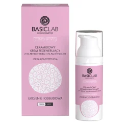 BasicLab - Complementis - Ceramidowy Krem Regenerujący o Lekkiej Konsystencji z Prebiotykiem i Pantenolem - 50ml