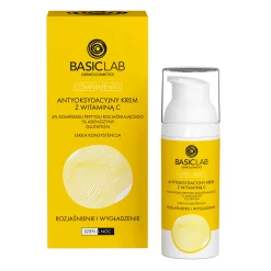 BasicLab - Rozświetlenie i Wygładzenie - Antyoksydacyjny Krem z Witaminą C o Lekkiej Konsystencji - 50ml