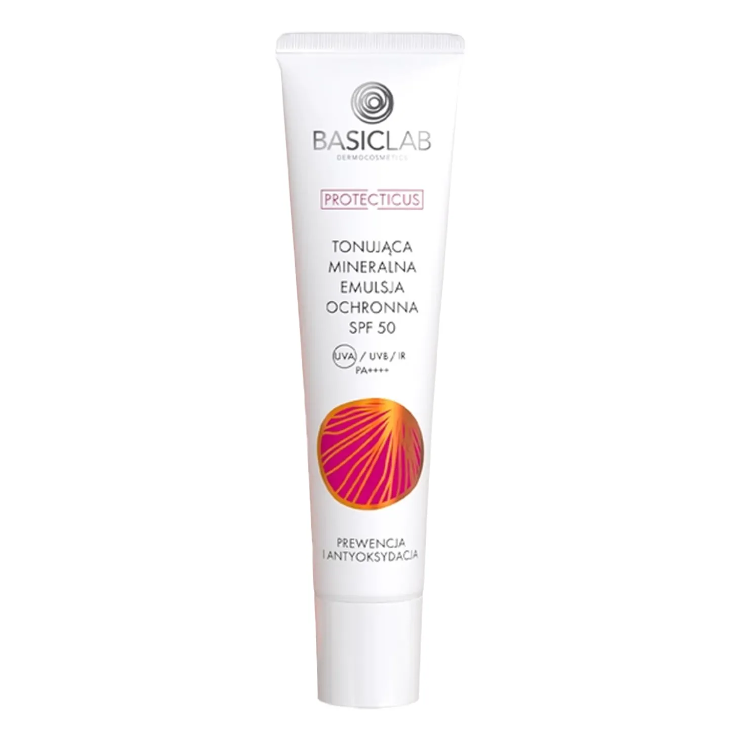 BasicLab - Tonująca Mineralna Emulsja Ochronna SPF50 PA ++++ - 40ml