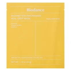 Biodance - Radiant Vita Niacinamide Real Deep Mask - Rozświetlająca Maska do Twarzy - 1szt/34g