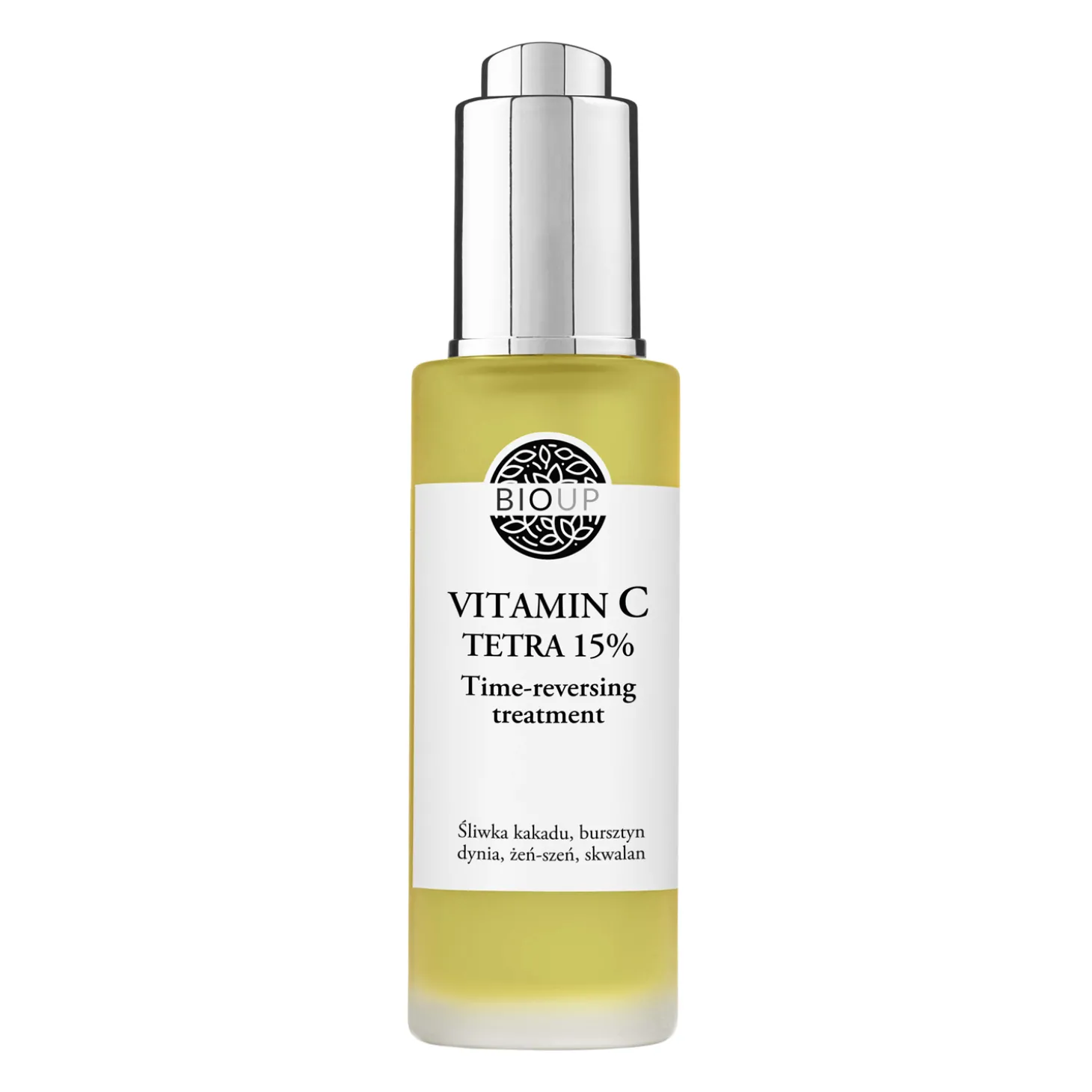 Bioup - Vitamin C Tetra 15% Time-reversing Treatment - Luksusowe Serum z Bursztynem i Żeń-szeniem - 30ml