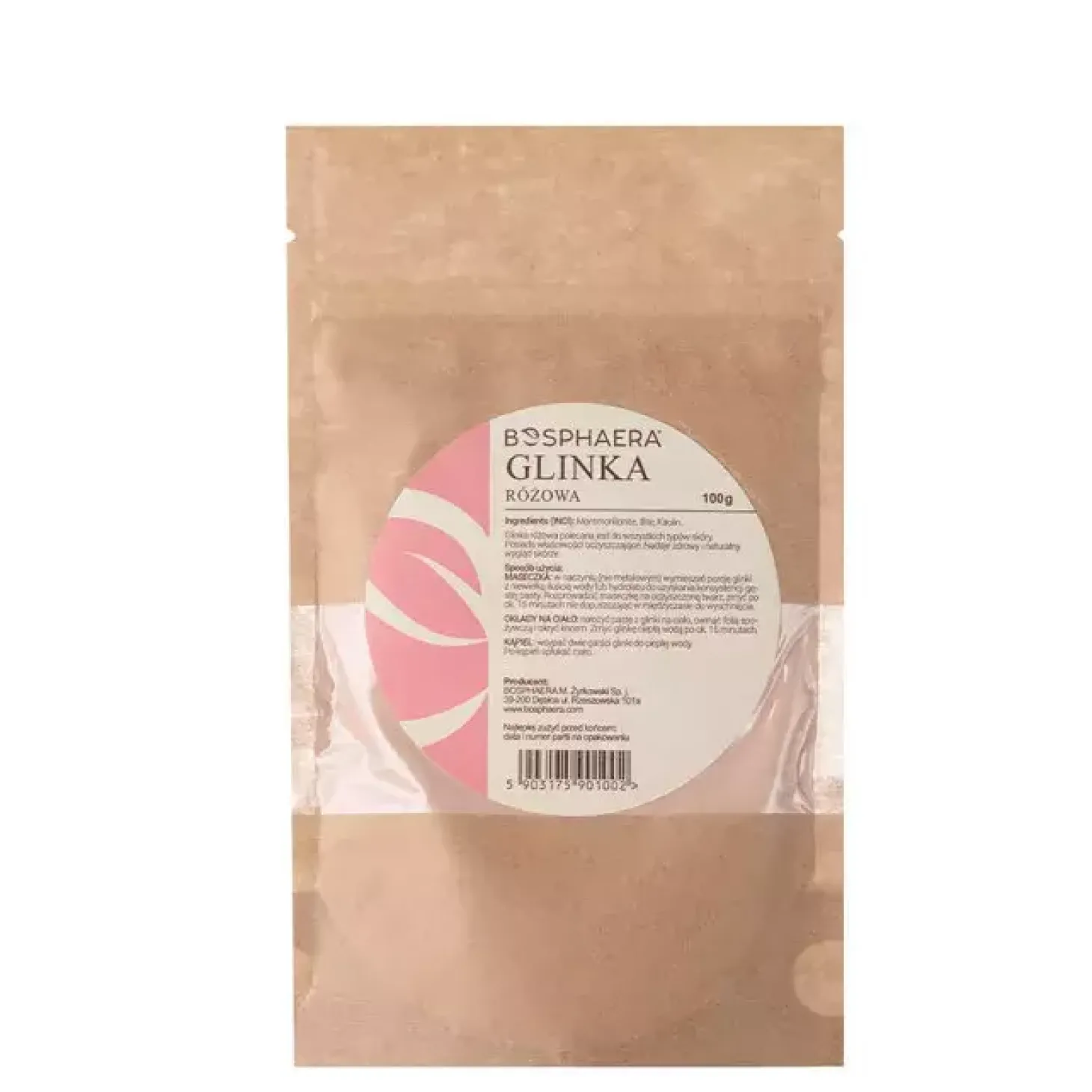 Bosphaera - Glinka Różowa - 100g