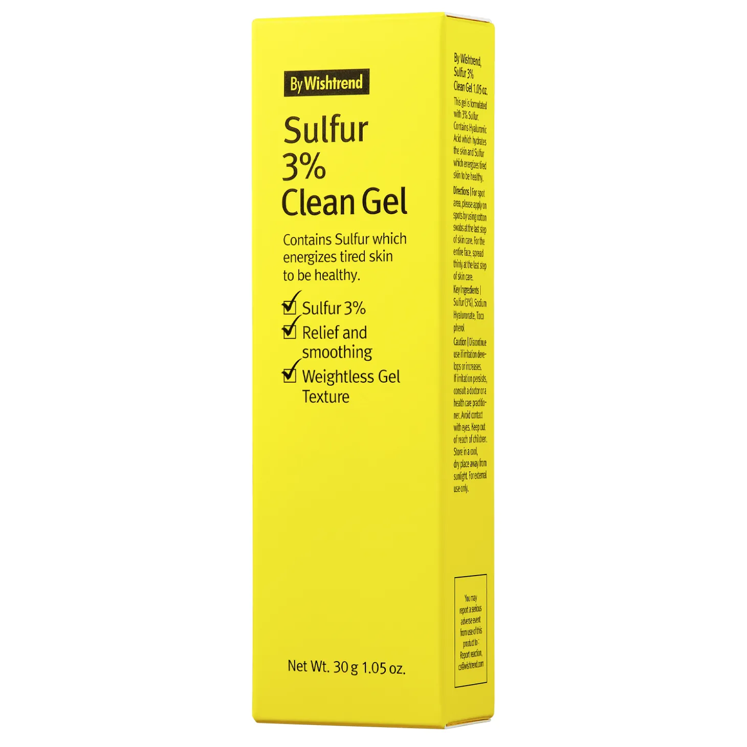 By Wishtrend - Sulfur 3% Clean Gel - Żel Punktowy na Niedoskonałości - 30ml