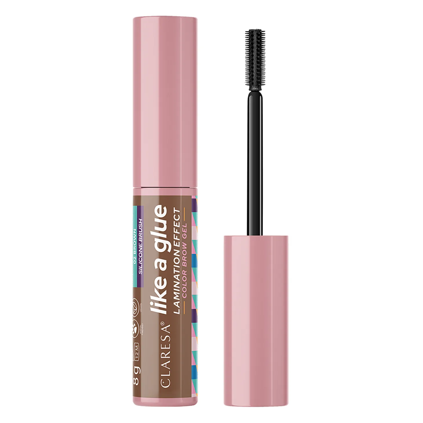 Claresa - Like a Glue - Żel do Brwi - 02 Brown - 8g
