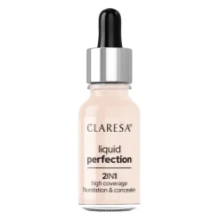 Claresa - Liquid Perfection - Korektor i Podkład Kryjący 2w1 - 101 Light - 18g
