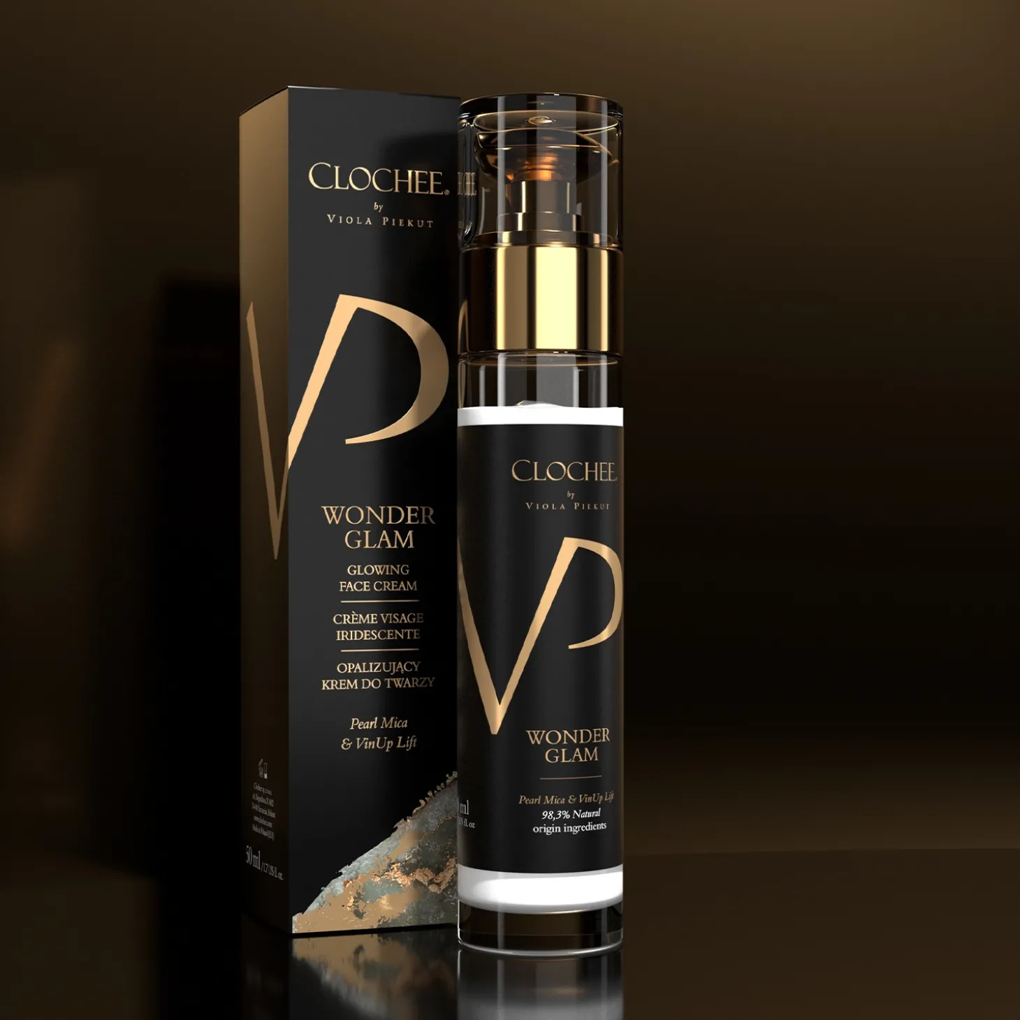 Clochee - Wonder Glam - Opalizujący Krem do Twarzy - 50ml