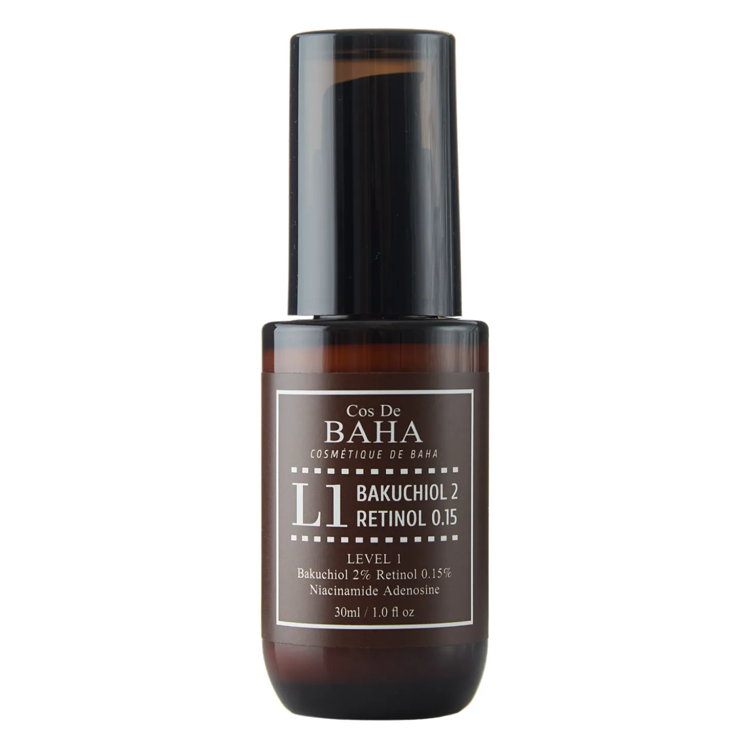 Cos De BAHA - L1 Bakuchiol & Retinol Serum - Przeciwstarzeniowe Serum Do Twarzy z Retinolem - 30ml