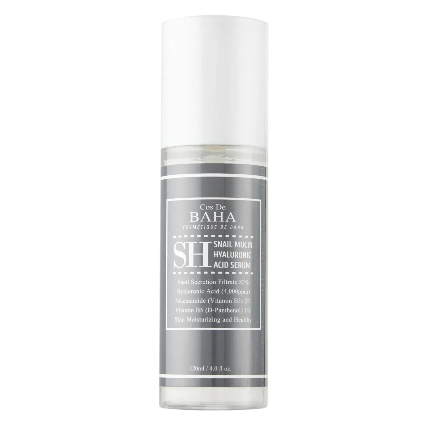 Cos De BAHA - SH Snail Mucin Hyaluronic Acid Serum - Nawilżające Serum ze Śluzem Ślimaka - 120ml