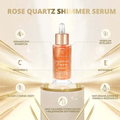 Crystallove -Rose Quartz Shimmer Serum – Serum do Twarzy z Kwarcem Różowym i Bisabololem - 30ml