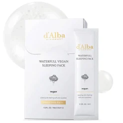 d'Alba - Waterfull Vegan Sleeping Pack - Nawilżająca Maska do Twarzy na Noc - 12x4ml