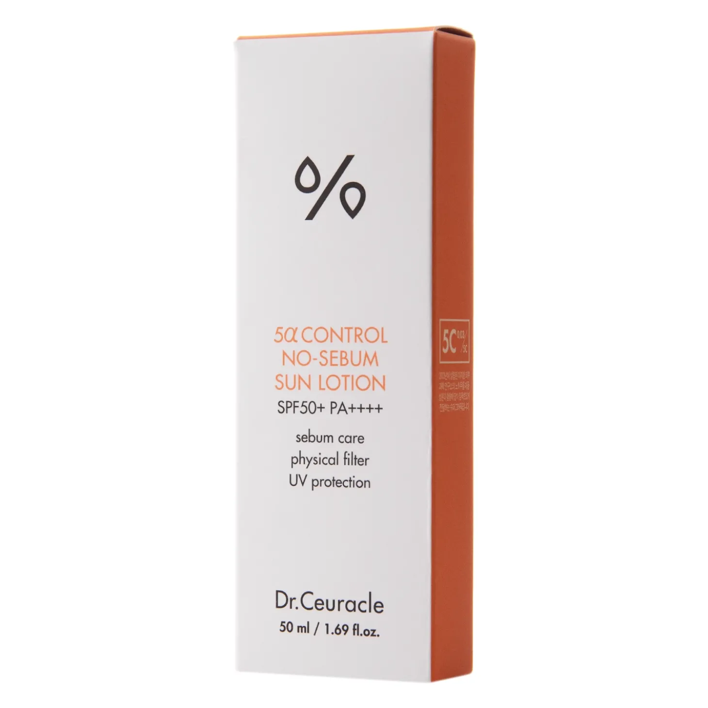 Dr.Ceuracle - 5α Control No-Sebum Sun Lotion SPF50+/PA++++ - Lekki Krem Przeciwsłoneczny - 50ml