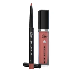 Elever Cosmetics - Matt Lips Duo - Pomadka i Konturówka do Ust - Rose