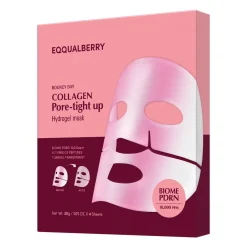 EQQUALBERRY - Collagen Pore Tight Up Hydrogel Mask - Zestaw Kolagenowych Masek do Twarzy Zwężających Pory - 4x30g