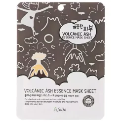 Esfolio - Pure Skin Volcanic Ash Essence Mask Sheet - Maska w Płachcie Oczyszczająca Pory - 25ml