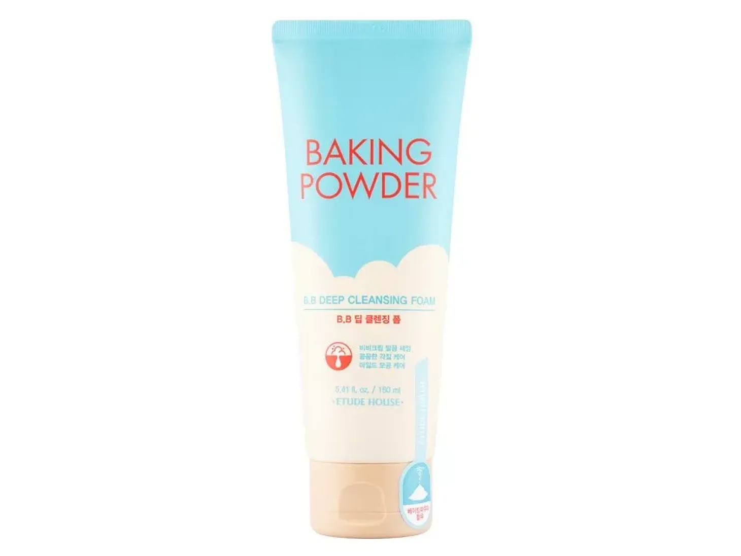 Etude House - Baking Powder B.B Deep Cleansing Foam - Kremowa Pianka Do Mycia Twarzy - 160ml