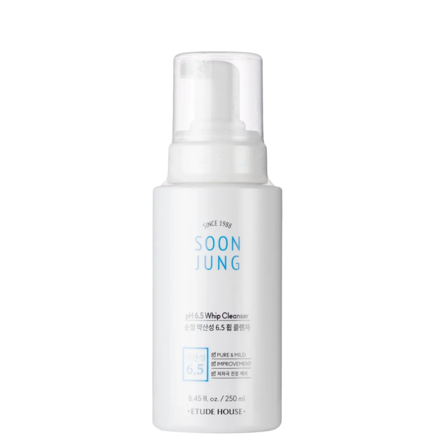 Etude House - Soon Jung pH 6,5 Whip Cleanser - Oczyszczająca Pianka do Twarzy - 250ml