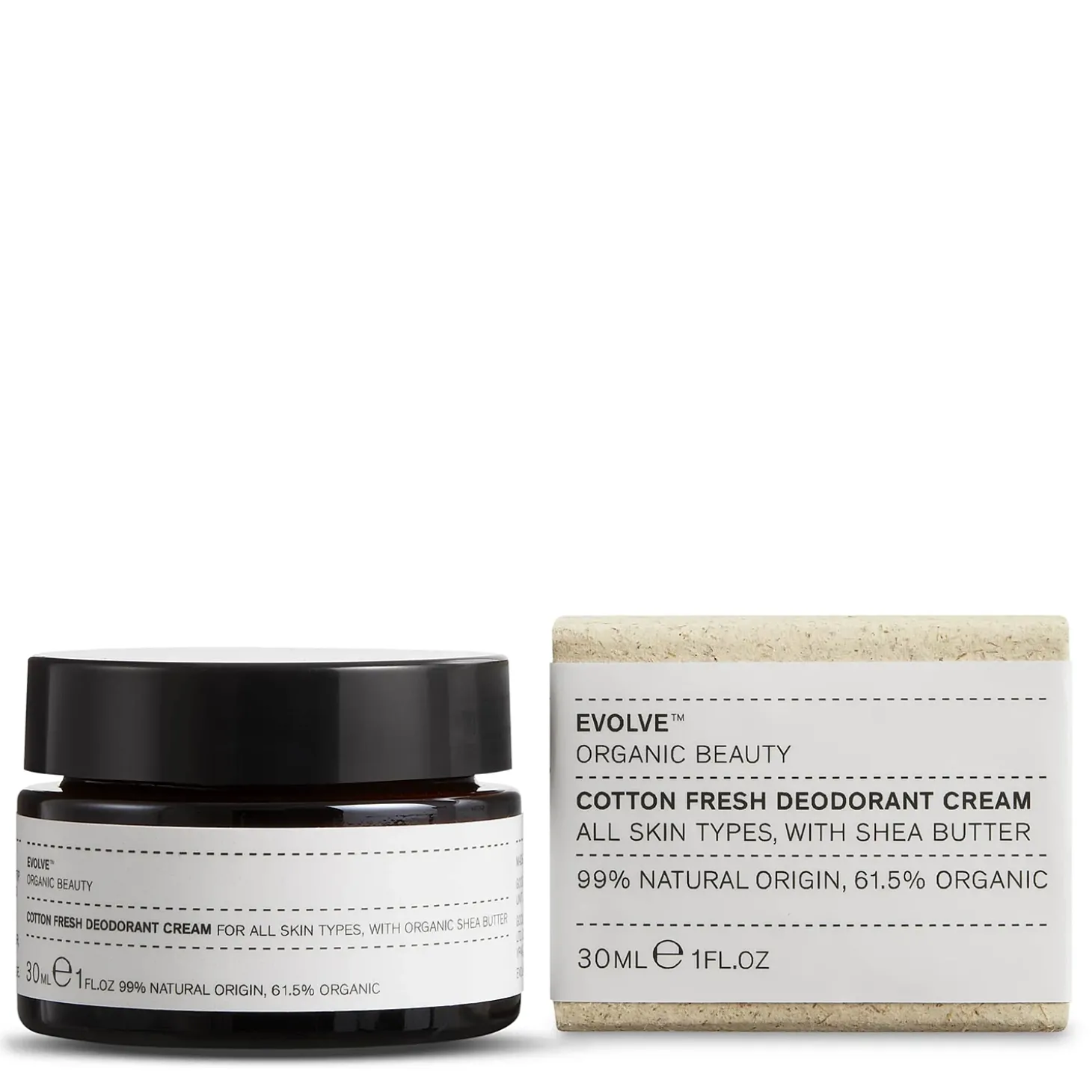 Evolve Organic Beauty - Cotton Fresh Natural Deodorant Cream - Naturalny Dezodorant w Kremie - 30ml