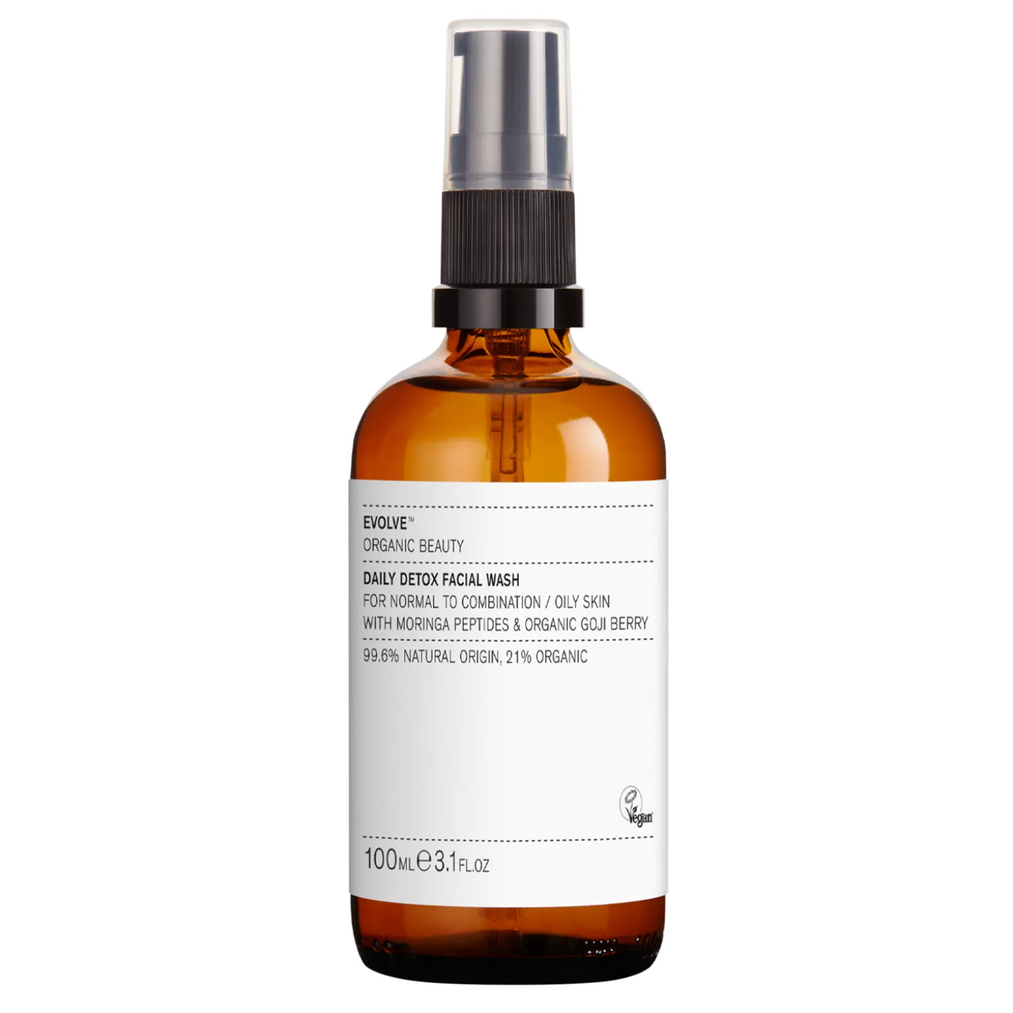 Evolve Organic Beauty - Daily Detox Facial Wash - Delikatny Codzienny Płyn do Mycia Twarzy - 100ml