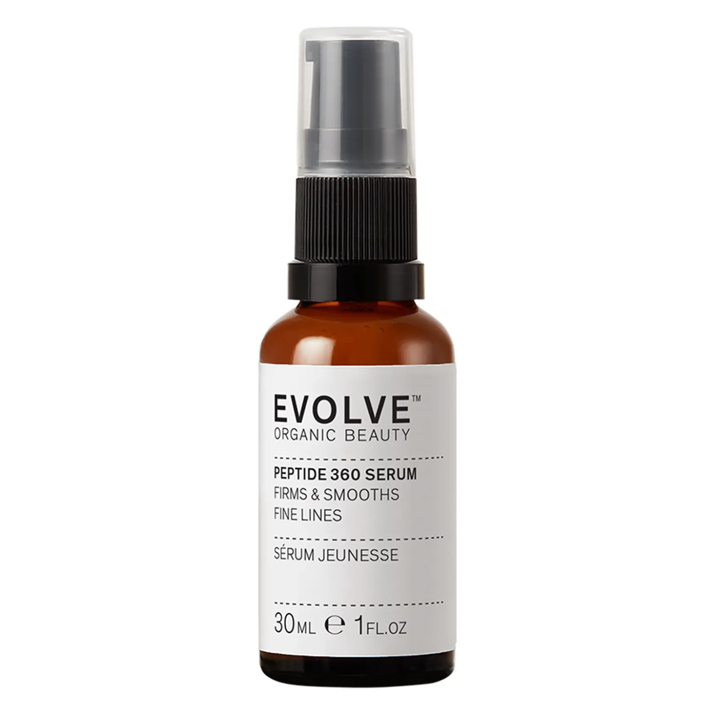 Evolve Organic Beauty - Peptide 360 Serum - Naturalne Serum do Twarzy z Peptydami Sacha Inchi i Olejem Cacay - 30ml