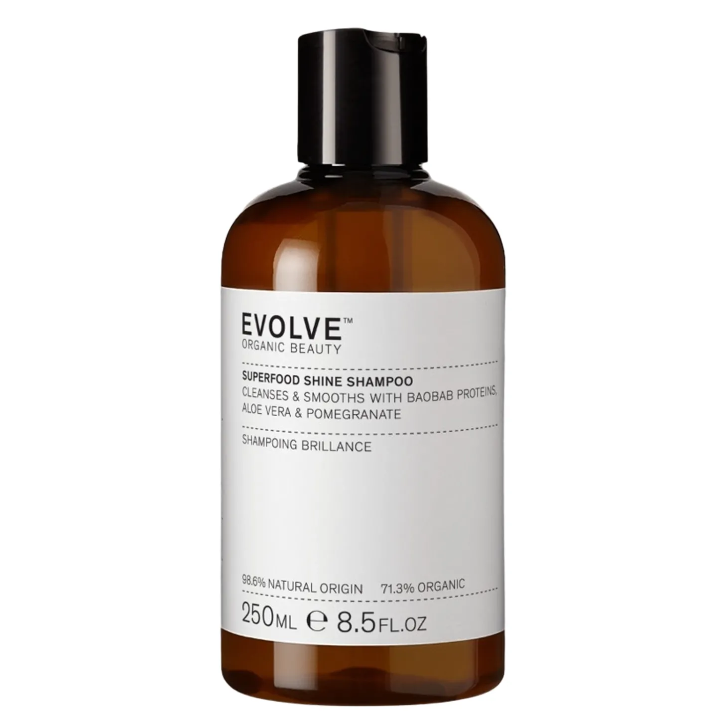 Evolve Organic Beauty - Superfood Shine Shampoo - Naturalny, Nabłyszczający Szampon do Włosów - 250ml