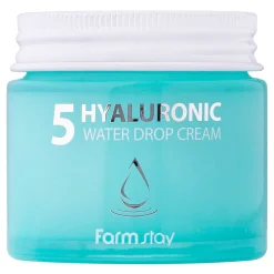 Farmstay - 5 Hyaluronic Water Drop Cream - Nawilżający Krem z Kwasem Hialuronowym - 80ml