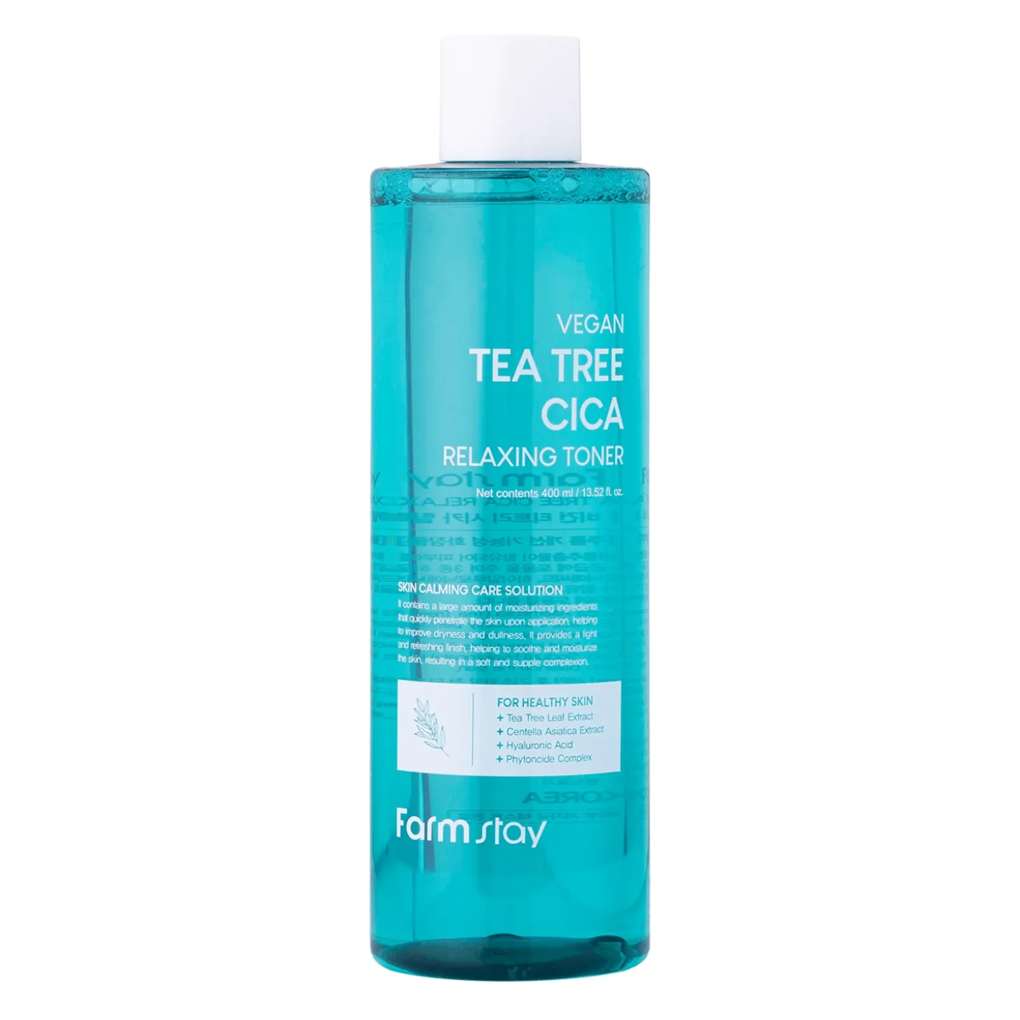Farmstay - Vegan Tea Tree Cica Relaxing Toner - Tonik Łagodzący z Drzewem Herbacianym i Cica - 400ml