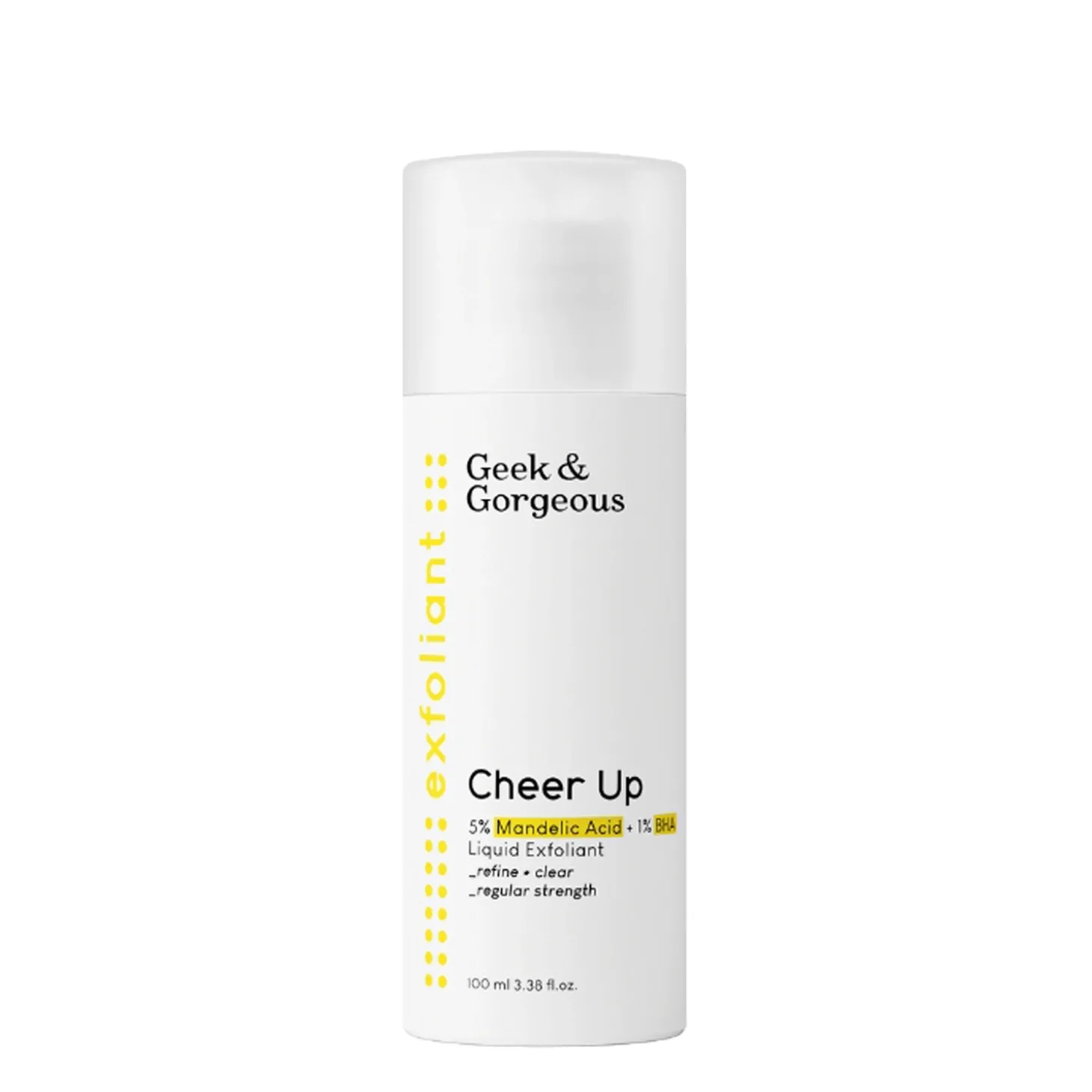 Geek & Gorgeous - Cheer Up - Średni Eksfoliant do Cery Mieszanej i Trądzikowej z 6% Kwasów Migdałowego i BHA - 100ml