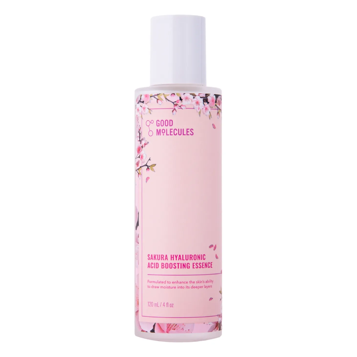 Good Molecules - Sakura Hyaluronic Acid Boosting Essence - Nawilżająca Esencja z Kwiatem Wiśni i Kwasem Hialuronowym - 120ml - OUTLET