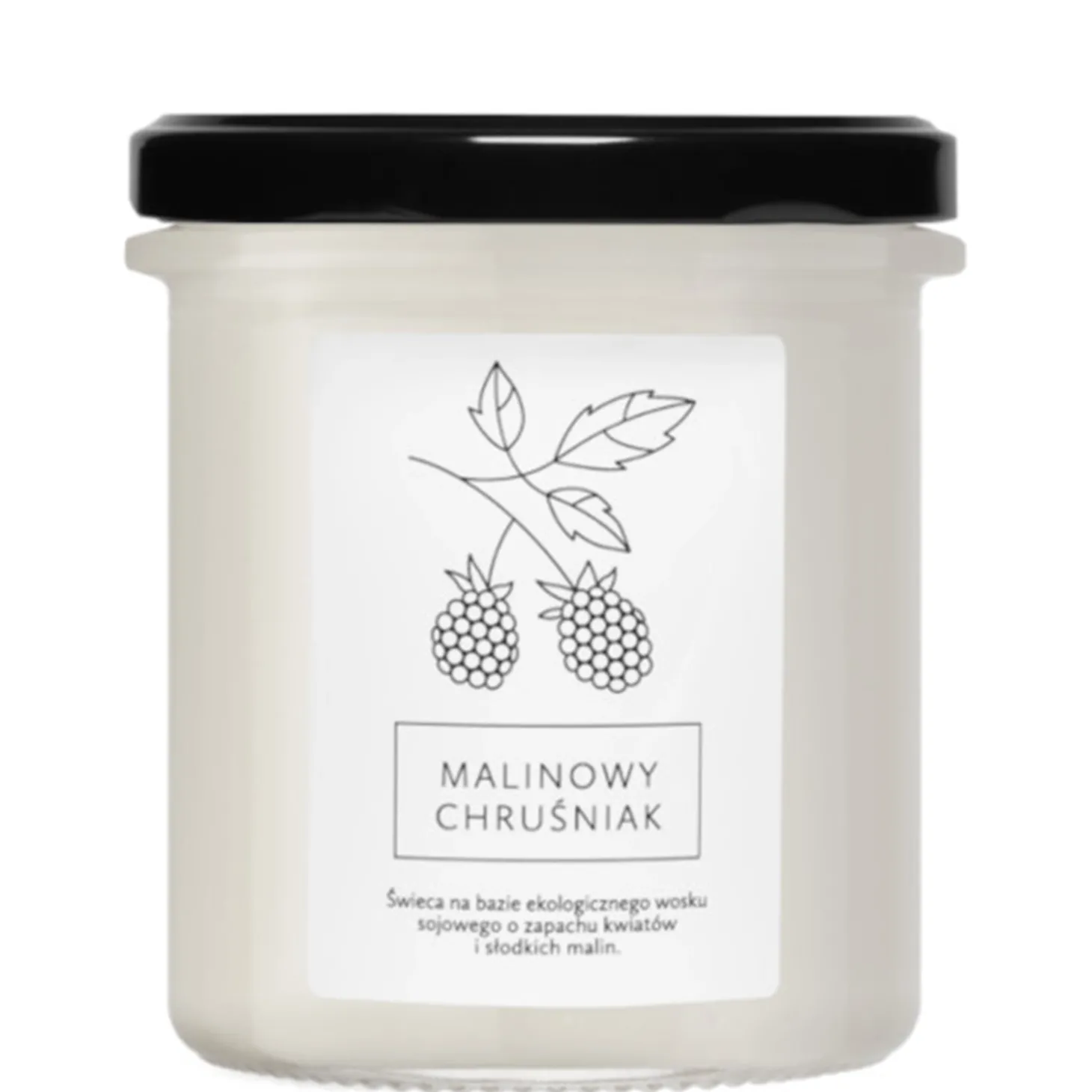 Hagi - Naturalna, Wegańska Świeca Sojowa - Malinowy Chruśniak - 230g