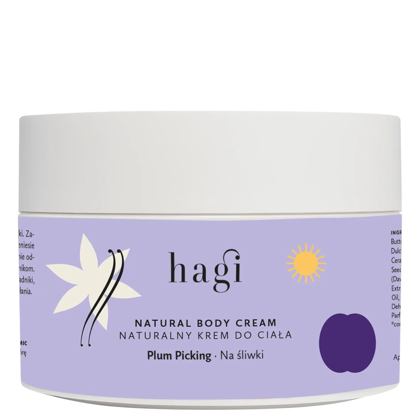 Hagi - Naturalny Krem do Ciała - Na Śliwki - 200ml