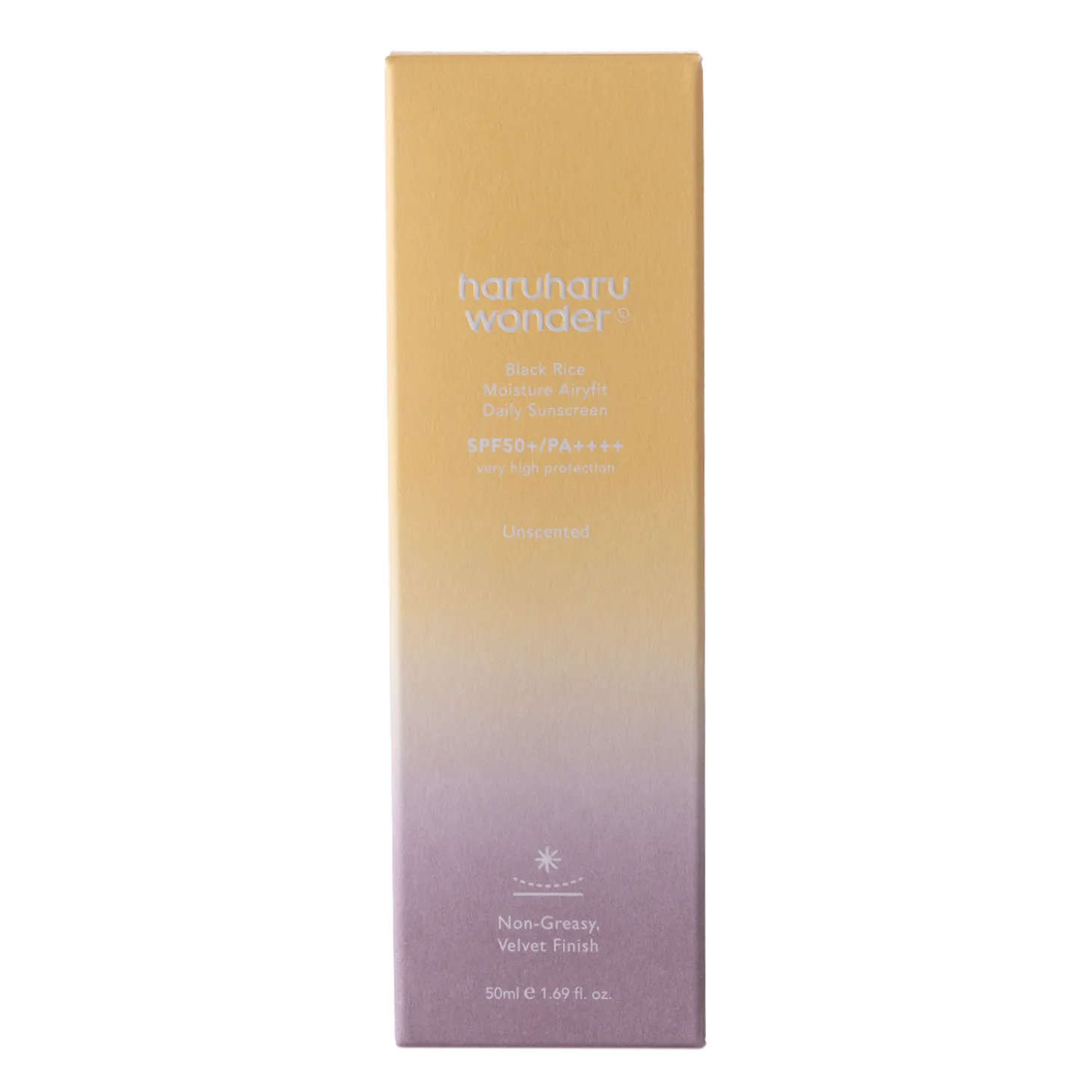 Haruharu Wonder - Black Rice Pure Mineral Relief Daily Sunscreen SPF50+/PA++++ - Nawilżający Krem do Twarzy z Filtrami Fizycznymi - 50ml