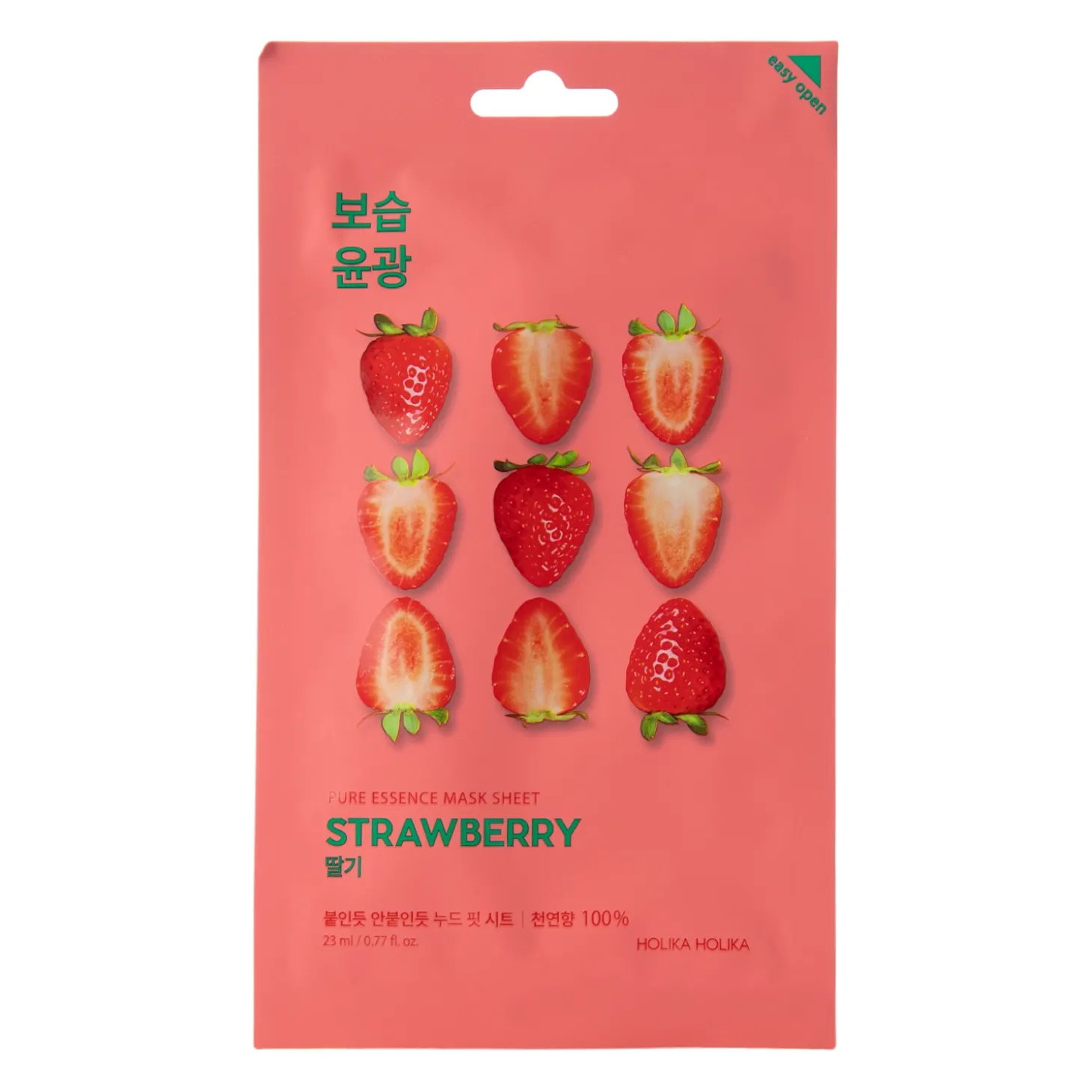 Holika Holika - Pure Essence Mask Sheet - Strawberry - Maska w Płachcie z Ekstraktem z Truskawki - 23ml