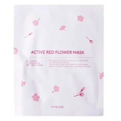 Hyggee - Active Red Flower Mask - Rewitalizująca Maska do Twarzy w Płachcie - 1szt/35ml
