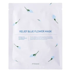Hyggee - Relief Blue Flower Mask - Łagodząca Maska do Twarzy w Płachcie - 1szt/35ml