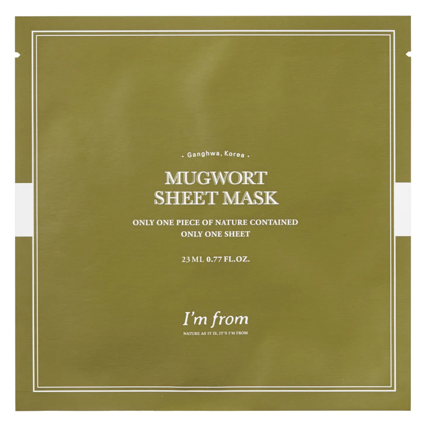 I'm From - Mugwort Sheet Mask - Kojąca Maska w Płachcie z Ekstraktem z Bylicy - 1szt/23ml